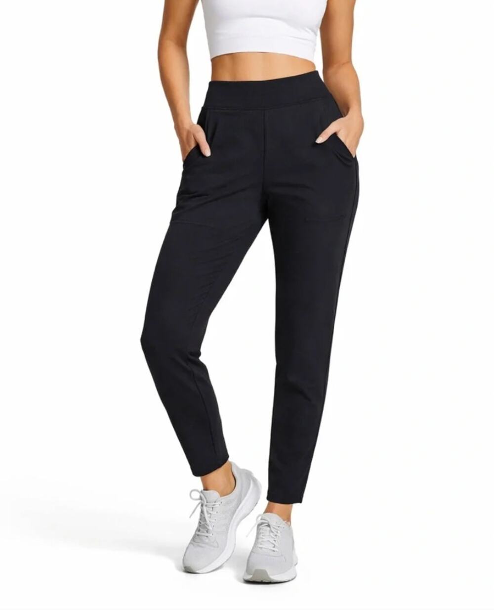 Athleta Wander Stash Skinny Pant Black Althletic Sculptek Waistband Women's 4